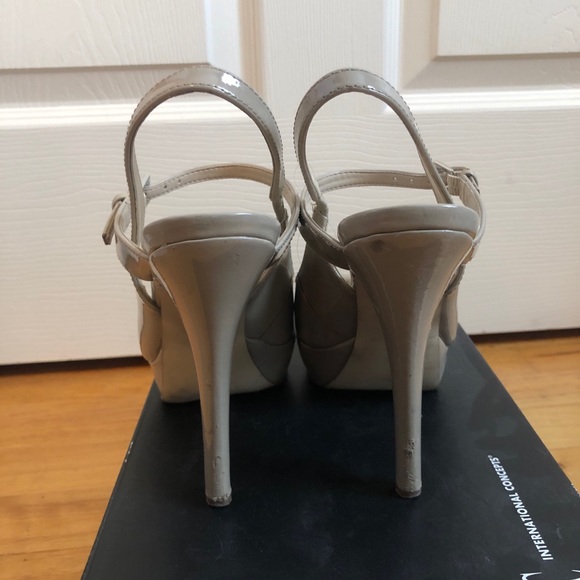 INC Peep Toe Nude Heels - Picture 5 of 7